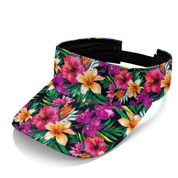 HUIACONG Vibrant Floral Print Sun Protection Hat Wide Brim Large Brim Adjustable Outdoor Activity Summer Hiking Men Unisex