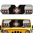 thumbnail image 1 of HUIACONG Western Aztec Sun Shade Windshield Compatible with Jeep Wrangler JK JL Windshield Shade Heat Shield Windshield Cover Bolck UV Rays & Protect Car Interior, 1 of 6