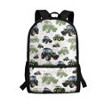 thumbnail image 1 of HUIACONG White Tractor Pattern Backpack for Daily School Use Multi Compartment Wear‑Resistant Large Capacity for Elementary Middle School Kids, 1 of 6