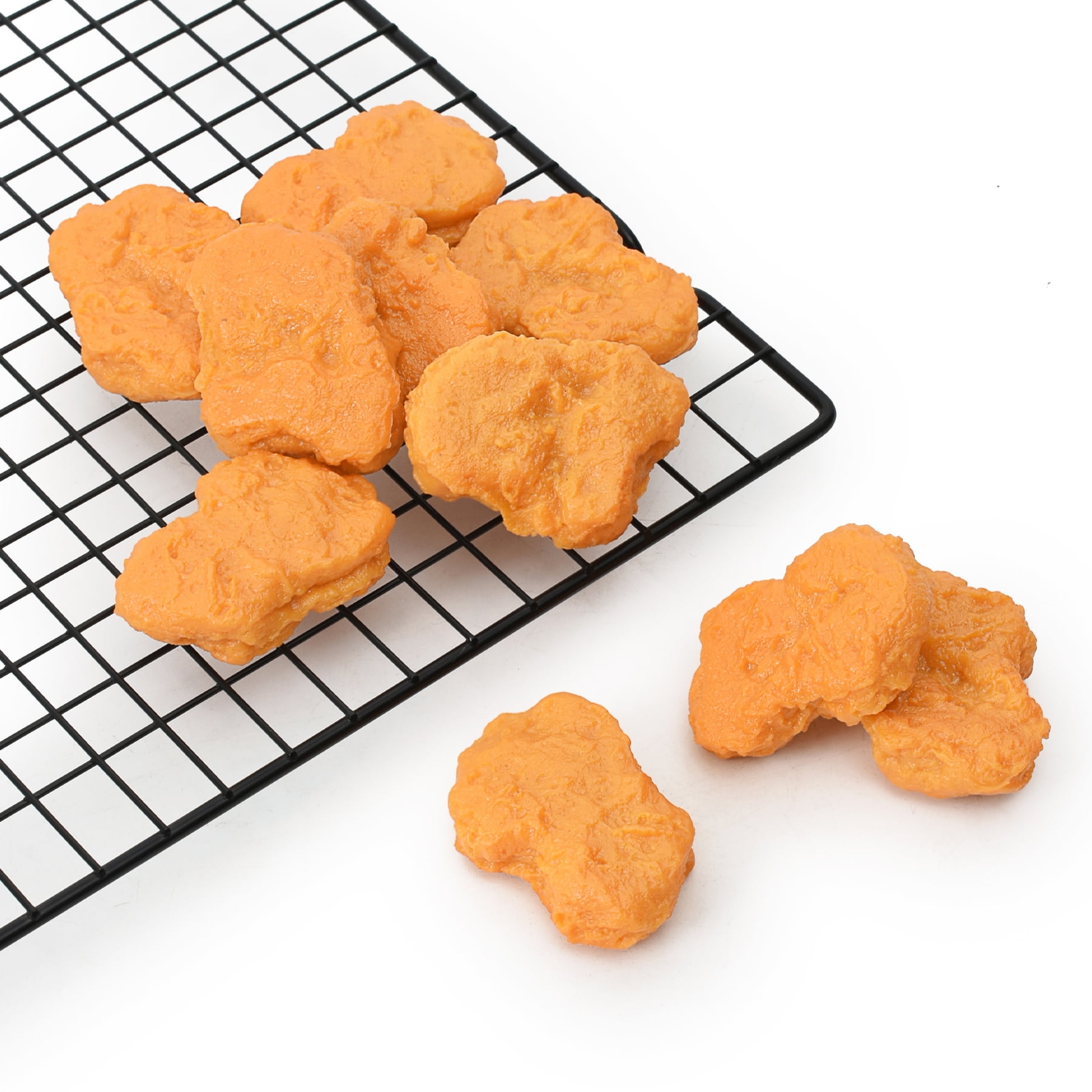HUIANER 10Pcs Fake Chicken Nuggets Artificial Fried Cooked Food Display Model