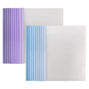 HUIANER Clear Report Covers with Sliding Bar, 10mm 75 Sheets Capacity, Gradient Color, 20 Pack