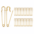 thumbnail image 1 of HUIANER 50 Pcs Safety Pins, 3 Inch Large Craft Safety Pins for Clothes Leather Canvas Blankets, Extra Large Safety Pin Heavy Duty Safety Pins (Gold), 1 of 6