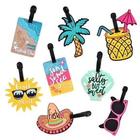 HUIANER 8-Pack Colorful Luggage Tags for Suitcases & Baggage Travel Identification Labels