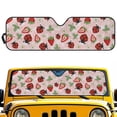thumbnail image 1 of HUIAOCNG Red Ladybug Windshield Flag Sunshade Sun Shade Heat Shield Sun Visor Mat Compatible with Jeep Wrangler Rubicon Sahara TJ JK JKU 2 Door & 4 Door, 1 of 6
