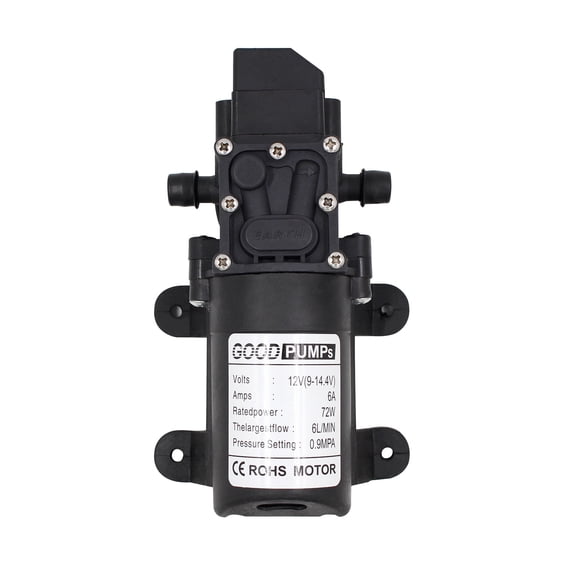 HUICH 12V 6A 72W 6L High Pressure Diaphragm Suction Pump Straight Hose