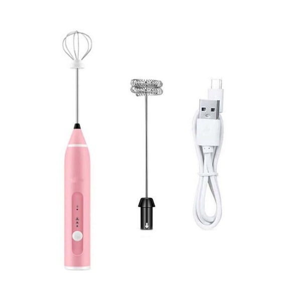 HUICH Electric egg beater household small electric egg beater blender milk frother, pink