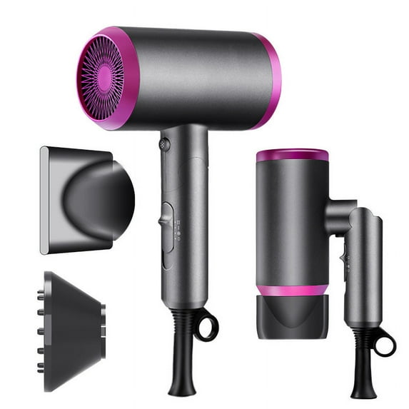 HUICH Hair Dryer, 1800W Professional Ionic Hairdryer for Hair Care, Powerful Hot/Cool Wind Blow Dryer, 2 Magnetic Attachments, (Dark Grey)
