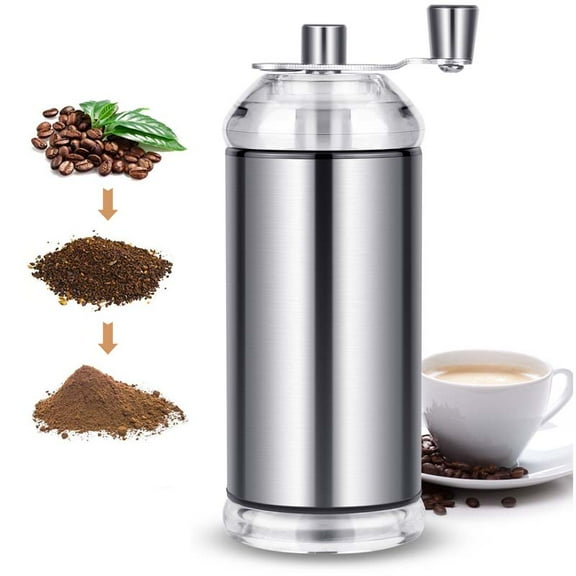 HUICH Stainless steel manual coffee bean grinder home hand-cranked coffee grinder grinder portable mini washing pot