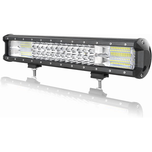 HUICHENG 18 Inch 252W Triple Row 7D LED Light Bar, Spot Flood Combo Beam, Waterproof Work Driving Lights for Vehicle Off Road Jeep ATV AWD SUV 4WD 4x4 Pickup