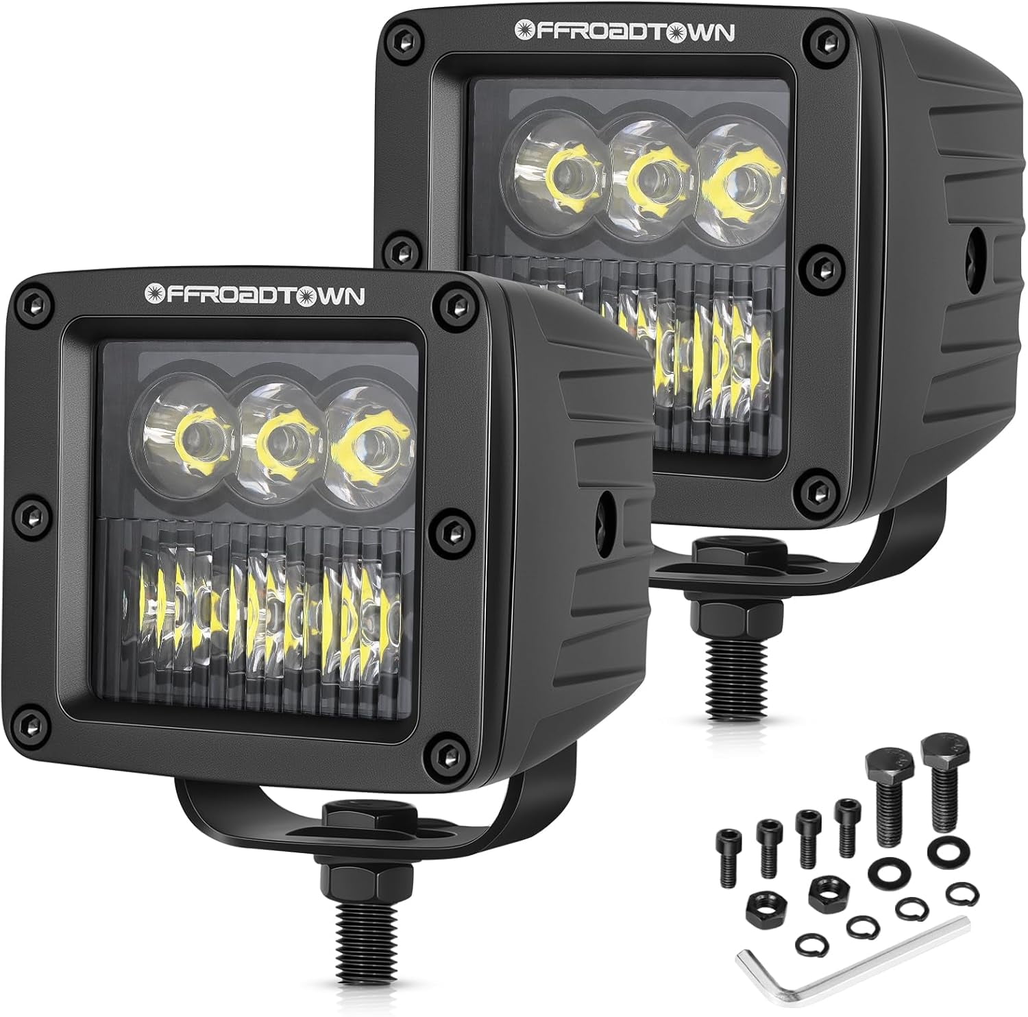 HUICHENG 3 Inch 120W CREE LED Cubes, Driving Lights with Combo Beam ...