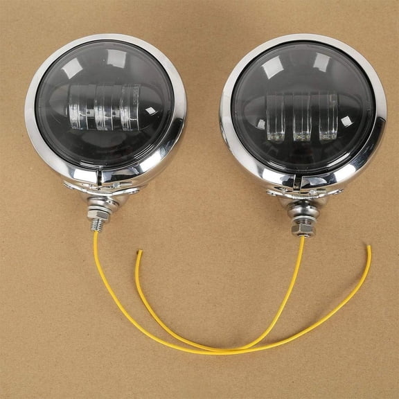 HUICHENG 4.5" LED Auxiliary Spot Fog Passing Light Lamp with Housing Bucket for Harley
