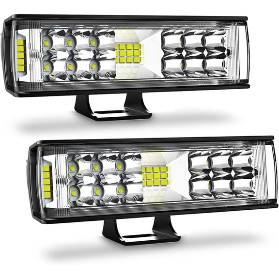 HUICHENG 7 Inch 60W 5500LM LED Light Bar, Flood Spot Fog Beam Combo for Off Road Driving/Night Driving, Compatible with Truck ATV Boat SUV Motorbike, 2 Pcs