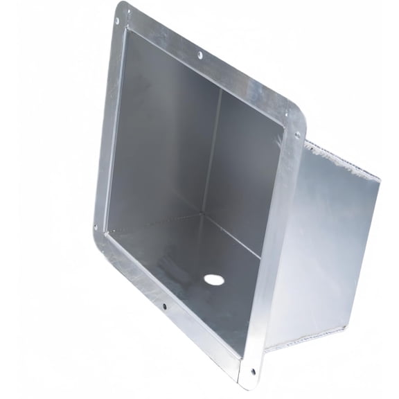 HUICHENG Aluminum Flush Mount Recessed Light Bucket 12.5" x 6" x 11.5" For Enclosed Race/Drag Car Trailer, Automotive Shop Silver