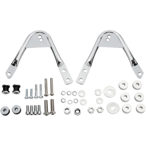 HUICHENG Chrome Detachable Two-Up Luggage Rack Docking Hardware Kit, Fits FL Models