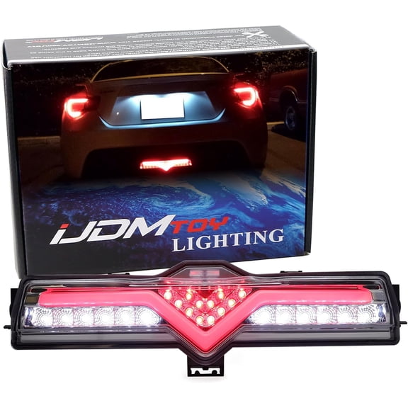 HUICHENG Clear Lens Full LED Rear Fog Light Kit for Subaru BRZ 2013-2021, Scion FR-S 2013-2016, Toyota 86 2017-2021 Tail/Brake/Reverse