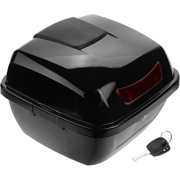 HUICHENG Electric Motorcycle Storage Box Rear Trunk w/Lock, Spacious Luggage Case for Scooters/Motorcycles