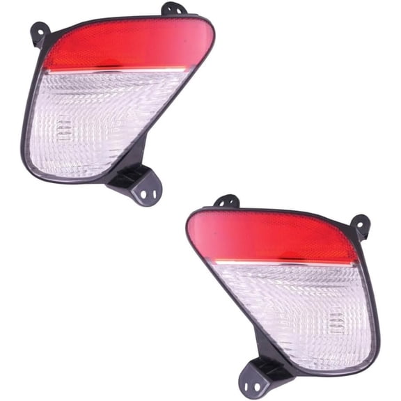 HUICHENG For Mitsubishi Eclipse Cross 2018-2020 Outer Tail Light Pair  Clear/Red Lens CAPA  Replaces MI2882104C, MI2883104C  Driver & Passenger