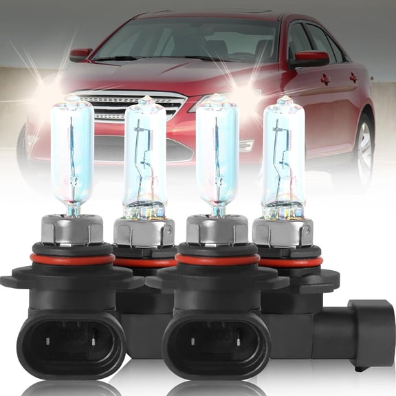 HUICHENG Headlight Bulbs for Ford Taurus 2010-2012  9005 High + 9005 Low, 300% Brighter, 4Pcs