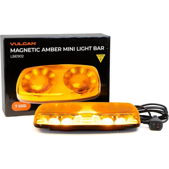 HUICHENG Magnetic Amber LED Mini Light Bar Class 2 For Oversize Loads, Trucks, Trailers, SUVs, Pilot Cars