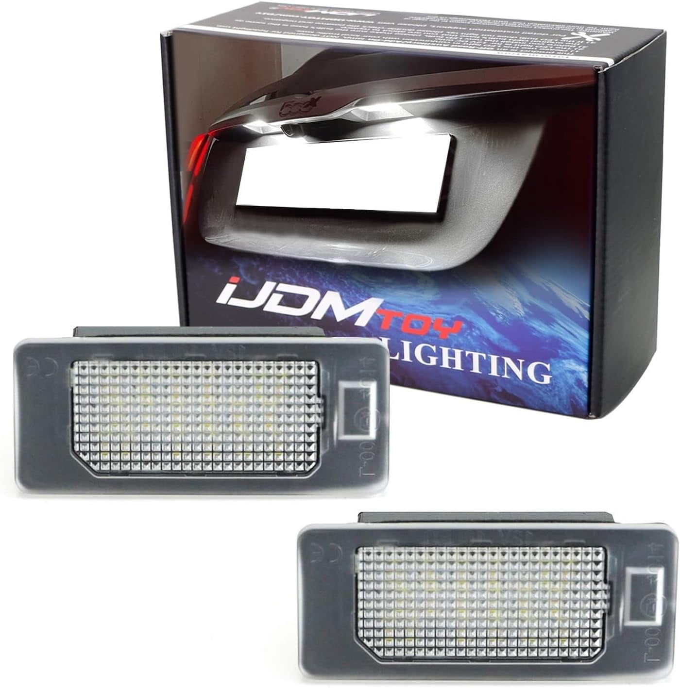 HUICHENG OEM-Fit 3W Full LED License Plate Light Kit – 18-SMD Xenon White, Can-bus Error Free – For Fiat 500X SUV 2014-2019