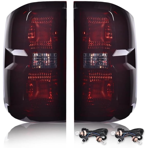 HUICHENG Smoke Lens Tail Light w/ Harness for 2016-2019 Chevy Silverado Replaces 23295939, 84288723, 84019503, etc.