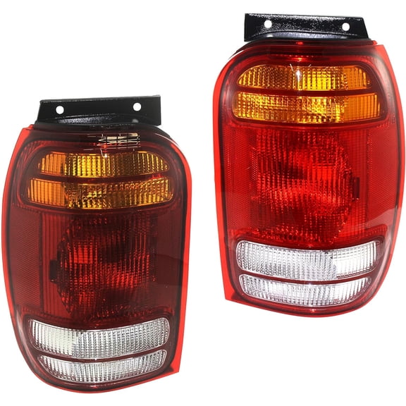HUICHENG Tail Light Set for Ford Explorer 1998-2001, Mercury Mountaineer, Explorer Sport 2001 Halogen Driver & Passenger