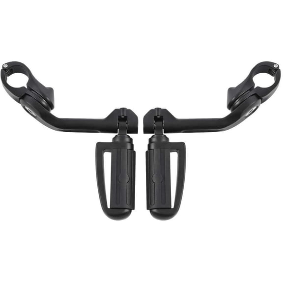 HUICHENG Universal 1.25" Highway Pegs Footpegs w/ Long Angled Clamp Mount Fit Harley Touring/Road King/Street Glide/Electra Glide/Sportster/Softail/Dyna 32mm Crash Bar