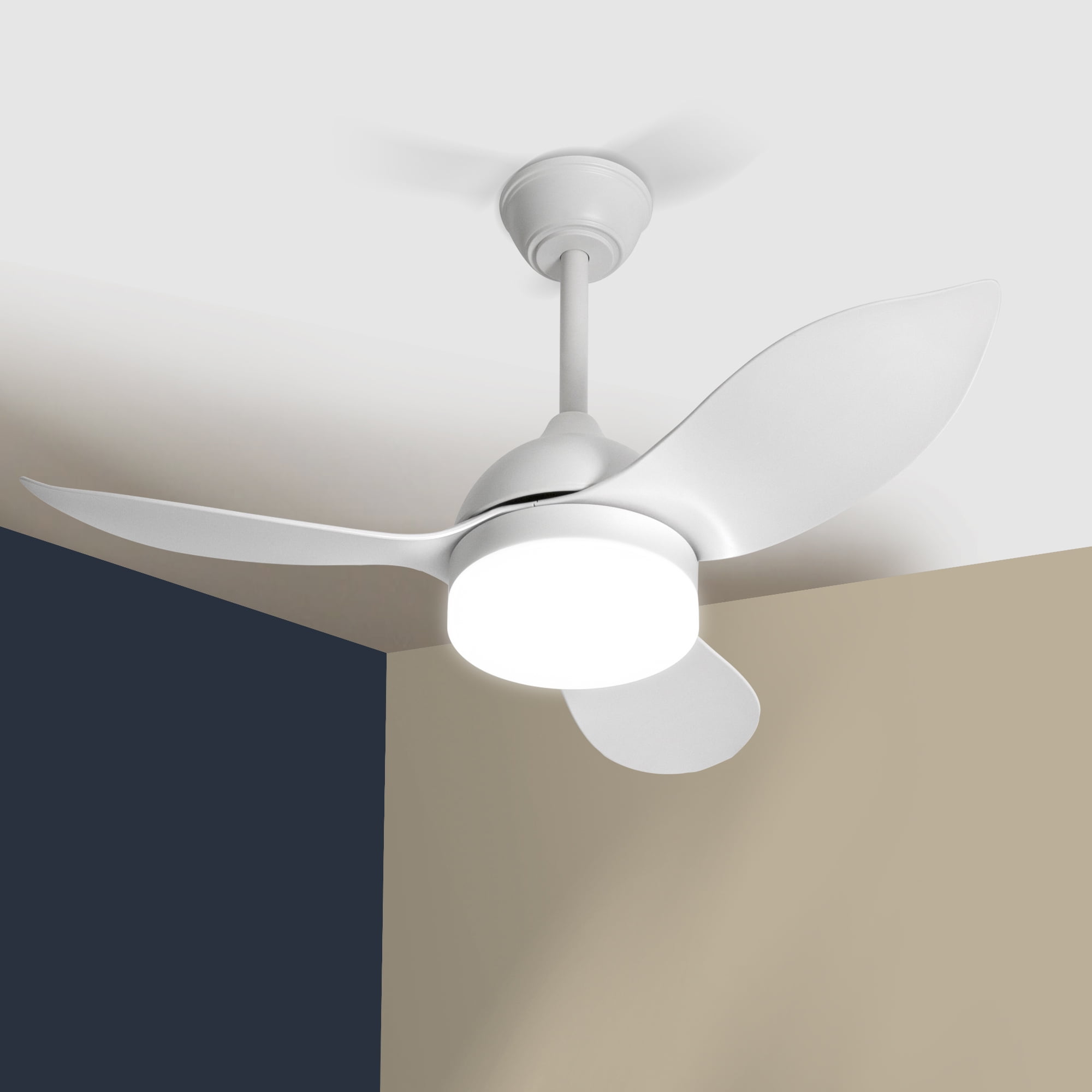 HUIMAN Small Ceiling Fan with Light,36 inch Kitchen Bedroom Ceiling Fan