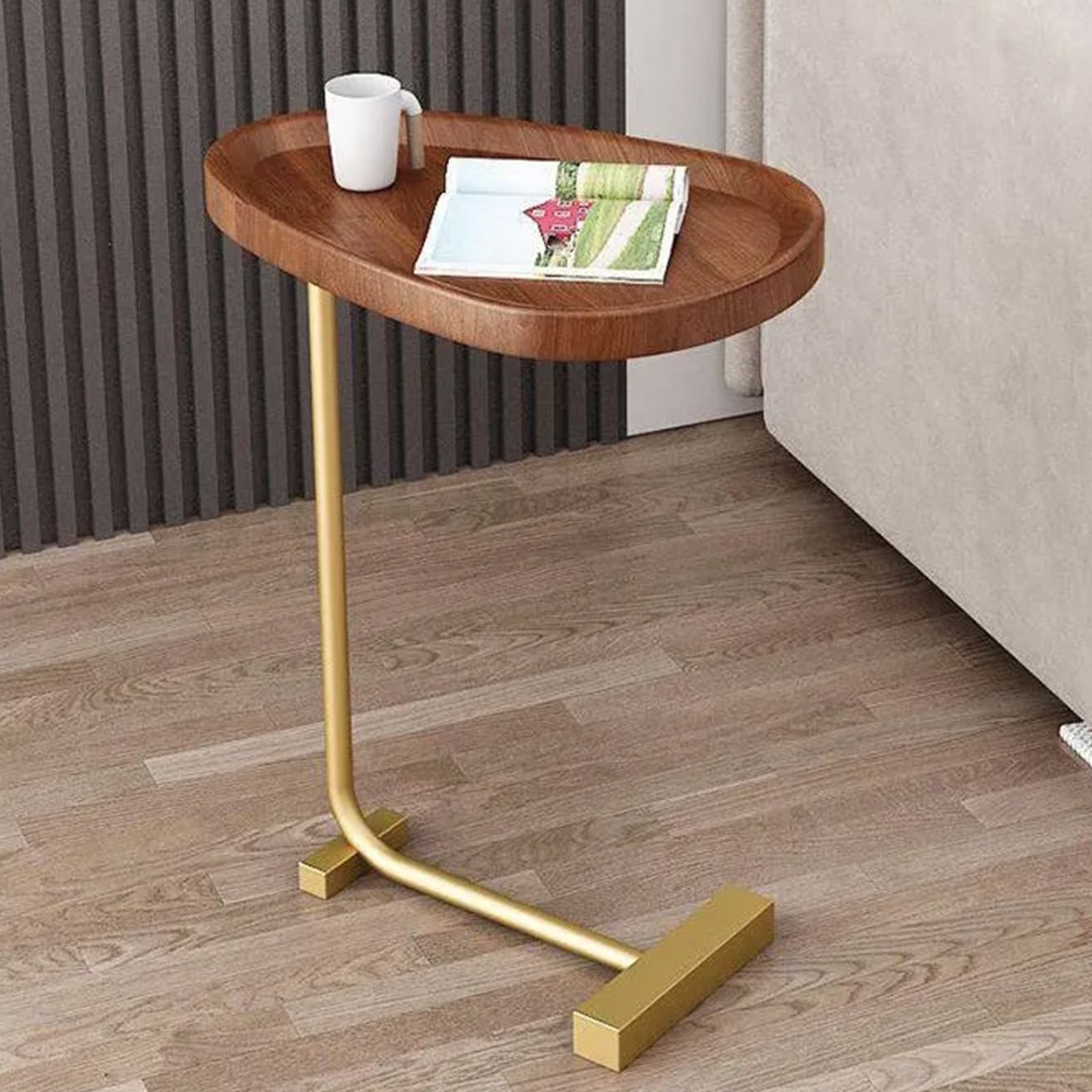 HUIMART C Shaped Metal End Table for Living Room Bedroom Sofa Couch ...