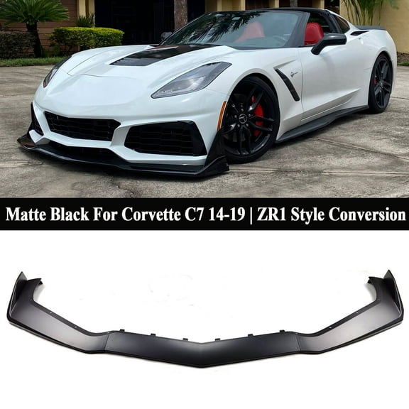 HUIMART For Corvette 14-19 C7 | ZR1 Style Conversion Front Bumper Lower Lip Splitter