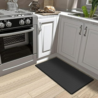 KitchenClouds Kitchen Mat Cushioned Anti Fatigue Kitchen Rug Non Slip  Standing Mat Comfort Floor Mats for Sink Office (17.3x28- 0.75inch,Black)