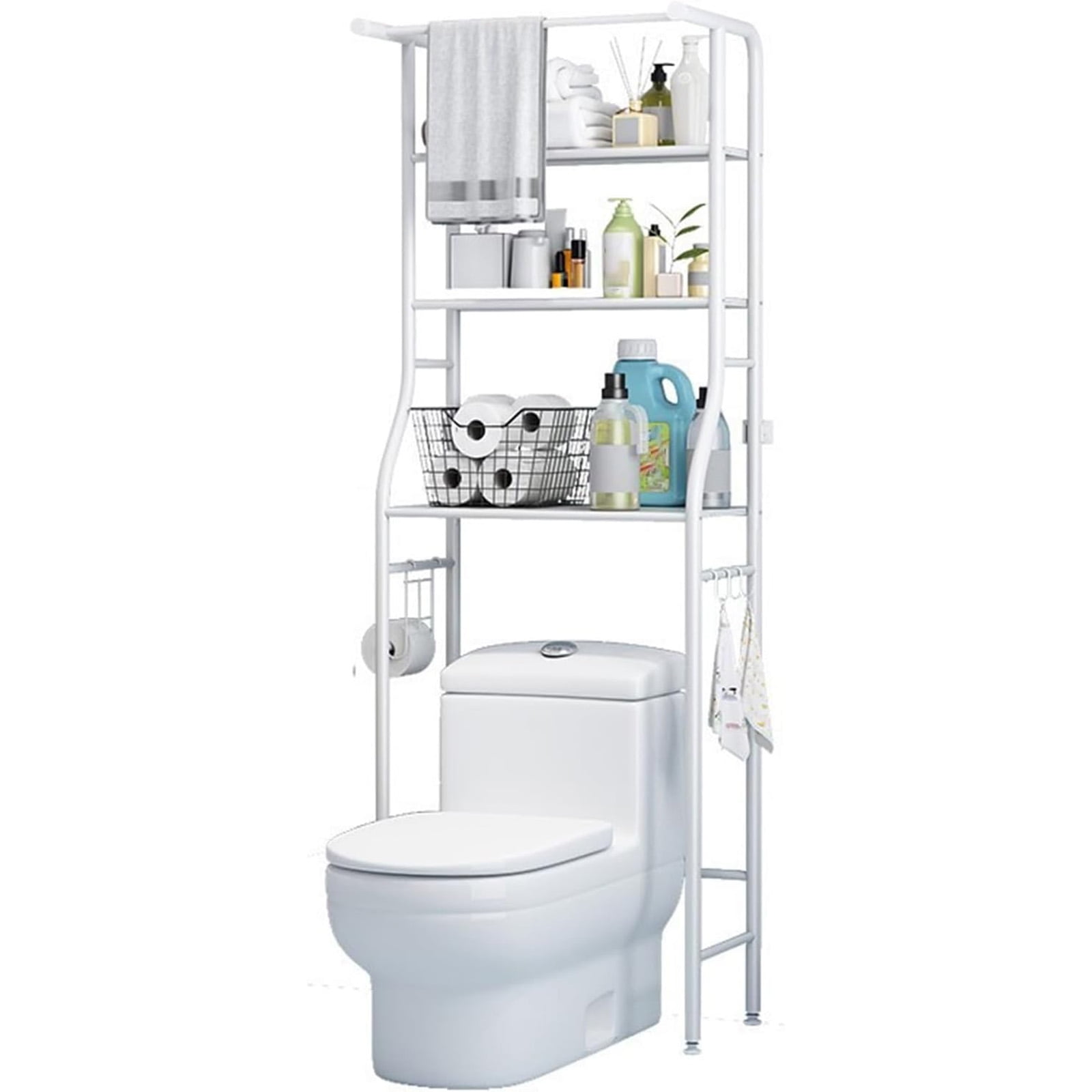 HUIMART 3-Tier Over the Toilet Storage Rack, Bathroom Organizer Shelf ...