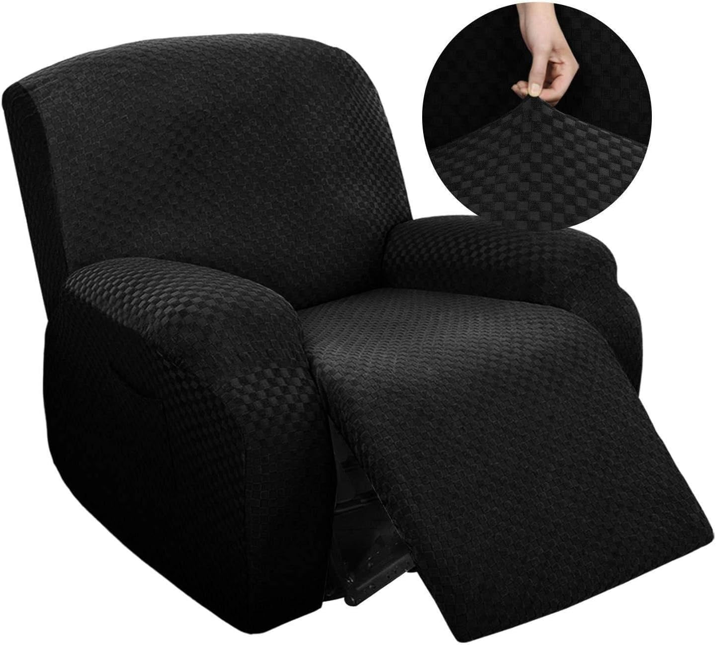 HUIMART Recliner Chair Cover 4Pieces Stretch Reclining Armchair Slipcover, 1 Seater Massage