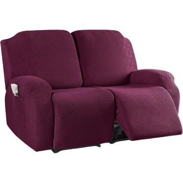 SUSUZI Recliner Sofa Covers Stretch Reclining Couch Covers with Pockets Reclining Couch Slipcovers Soft Washable Furniture Protector for Dogs Cats