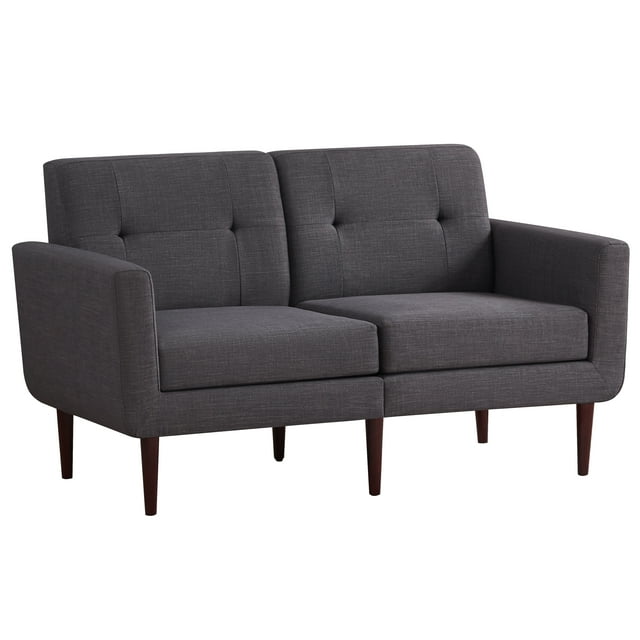 HUIMO 58" W Loveseat Sofa, Modern Small Couch with Button Tufted