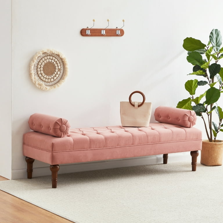 Velvet bed store end bench