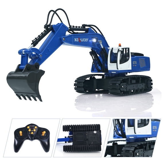 HUINA 1/18 RC Toys Gift 13550 11CH Remote Control Excavator 350 RC Digger 2.4G Radio System Battery Light Sound USB Charger