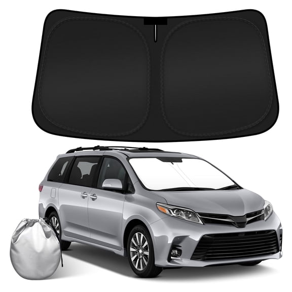 QIANRAN Car Windshield Sun Shade Compatible with 2011-2020 Sienna Accessories Sunshade Custom Foldable Windshield Sun Visor