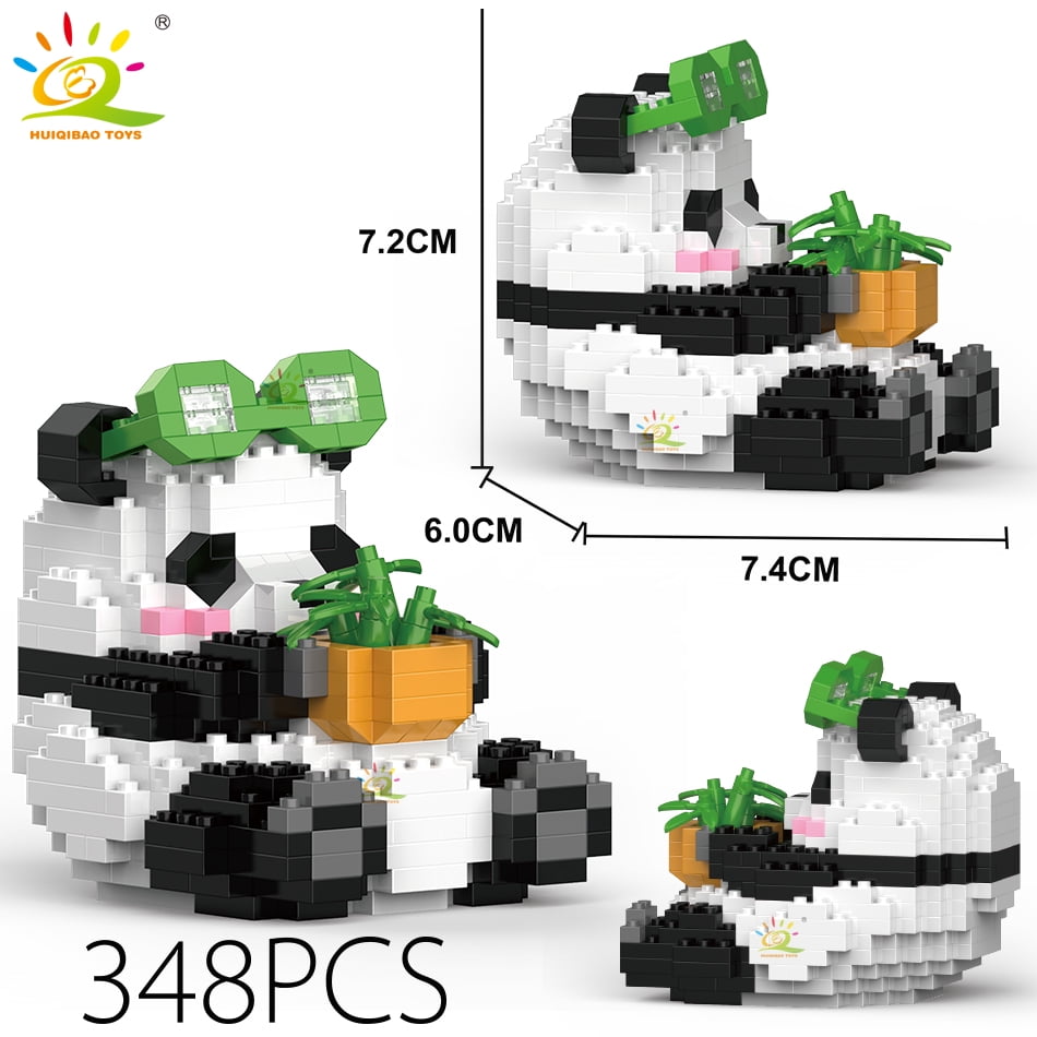 Dawdix Panda Set Di Mini Mattoncini Da Costruzione, Micro Blocchi Animali Per Bambini E Adulti, Giocattolo Da Collezione