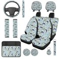 thumbnail image 1 of HUISEFOR 14 Pcs Fish Camo Car Seat Covers Full Set for Women Men Including Steering Wheel Cover, Armrest Cover, Breathable, Elastic, Easy Installation, Universal Fit for Cars SUV Trucks, 1 of 7