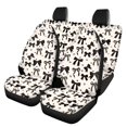 thumbnail image 1 of HUISEFOR 4 Pcs Black Bow Car Seat Cover Full Set Breathable Elastic Soft, Anti Slip, All‑Season Protection, Front and Back Seat Covers Protectors, Fits for Vehicle Cars SUV, 1 of 7