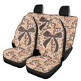 thumbnail image 1 of HUISEFOR 4 Pcs Camo Bow Car Seat Cover Set All-Season Protection Soft Anti Slip, Stretch Polyester Fabric Cover, Front Rear Seat Protectors, Fits for Vehicle Cars SUV, 1 of 6