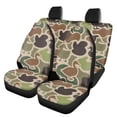 thumbnail image 1 of HUISEFOR 4 Pcs Camo Duck Car Seat Cover Full Set Elastic Polyester Breathable, Soft Easy to Installation, Front and Back Split Bench Protector, Universal Fit for Cars SUV, 1 of 6