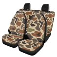 thumbnail image 1 of HUISEFOR 4 Pcs Camo Duck Car Seat Covers Full Set Comfortable Soft Elastic, All‑Season Protection, Cars Accessories, Front and Back Seat Covers Protectors, Fit for Most Cars SUVs, 1 of 7