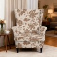 thumbnail image 1 of HUISEFOR Abstract Floral Wingback Armchair Slipcover, Stretch Wing Chair Slipcovers, Wrinkle Resistant, Anti‑Slip, Comfortable, Furniture Protector for Living Room, 1 of 7