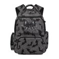 thumbnail image 1 of HUISEFOR Black Bat Bow Backpack for School Kids 17 Inch Large Capacity Backpack with Adjustable Shoulder Strap, Lightweight College Students Backpacks Comfortable Laptop Bags Age 6-18, 1 of 7