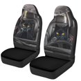thumbnail image 1 of HUISEFOR Black Cat Car Seat Cover Breathable Soft Car Seat Covers Protector Elastic Polyester Removable Automotive Accessories Universal Fit for Most Sedan SUV, 1 of 7