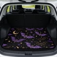 thumbnail image 1 of HUISEFOR Black and Purple Bat Car Trunk Mat 29" x 39" Halloween Design Cargo Mat Rear Trunk Liner Scratchproof Cars Accessories Full Protection Suitable for Most Cars SUV, 1 of 7