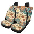 thumbnail image 1 of HUISEFOR Boho Floral Car Seat Cover Set 4 Pack Breathable Front and Back Seat Covers Protectors Fashion Car Interior Accessories Elastic Universal Fit for Most Sedan SUVs, 1 of 6