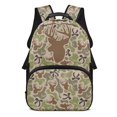 thumbnail image 1 of HUISEFOR Camo Bow Deer Backpack for School Kids Girls 17 Inch Large Capacity School Bag with Front Zipper, Lightweight Comfortable Backpack for Middle School Boys, 1 of 7